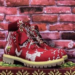 ugly sweater timberlands